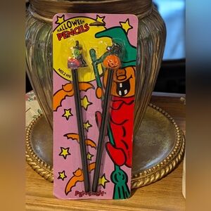 VINTAGE 1993 PENTECH HALLOWEEN PENCILS/TOPPERS SEALED NOS